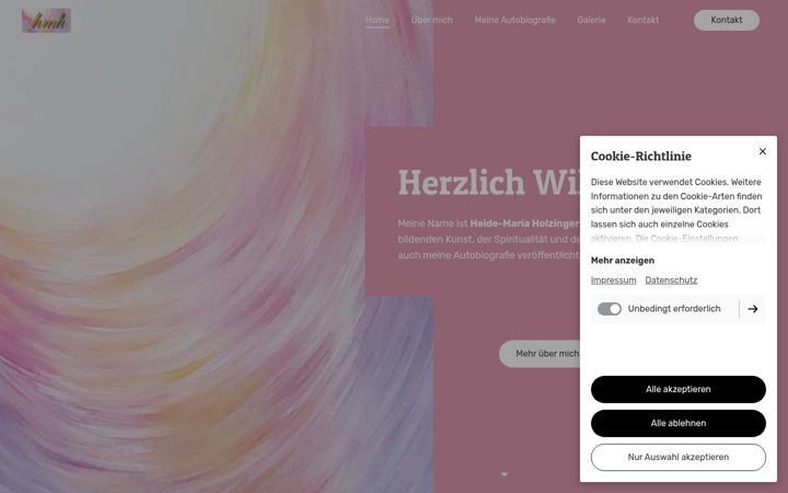Screenshot of heidemariaholzinger.com