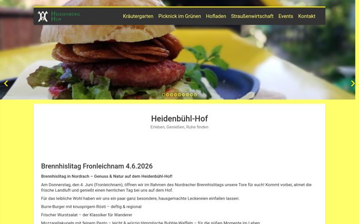 Screenshot of heidenbuehl-hof.de