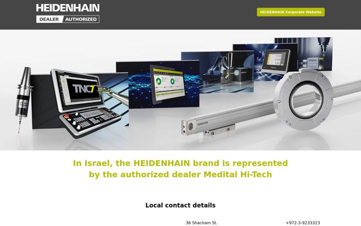 Screenshot of heidenhain.co.il