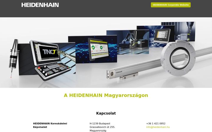 Screenshot of heidenhain.hu