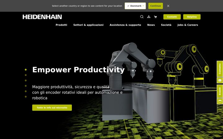 Screenshot of heidenhain.it