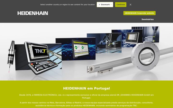 Screenshot of heidenhain.pt