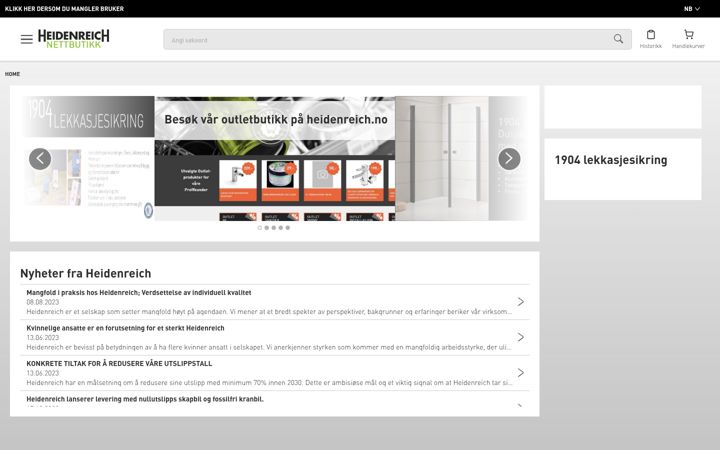 Screenshot of heidenreich-online.no