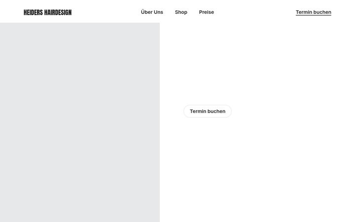 Screenshot of heidershairdesign.com