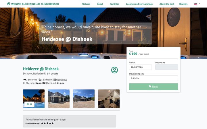 Screenshot of heidezee.nl