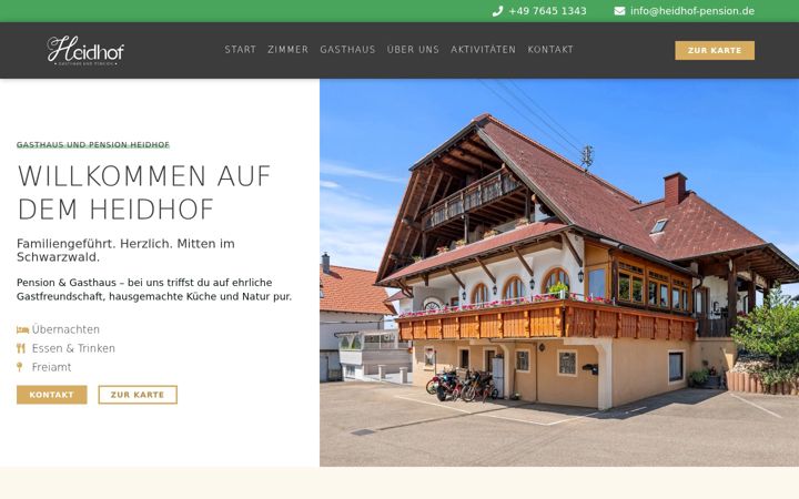Screenshot of heidhof-pension.de