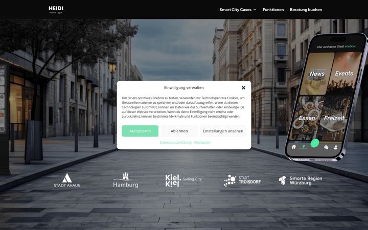 Screenshot of heidi-app.de