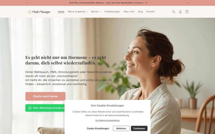 Screenshot of heidi-hoessinger.at