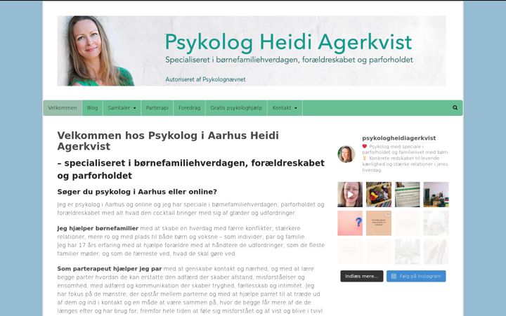 Screenshot of heidiagerkvist.dk