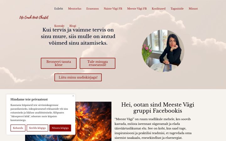 Screenshot of heidichristel.ee