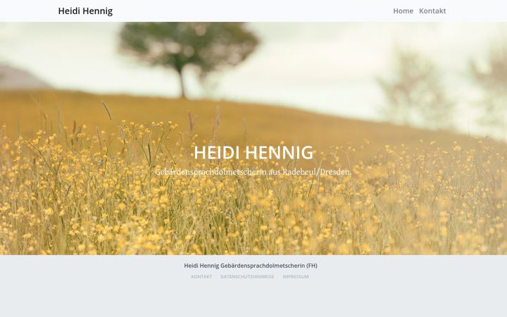 Screenshot of heidihennig.de