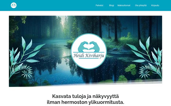 Screenshot of heidikiviharju.fi