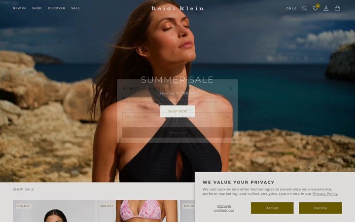 Screenshot of heidiklein.com