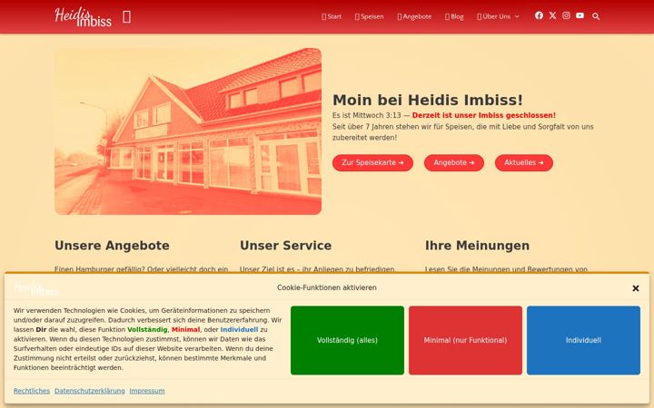 Screenshot of heidis-imbiss.de