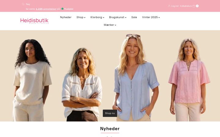 Ekrānuzņēmums no heidisbutik.dk