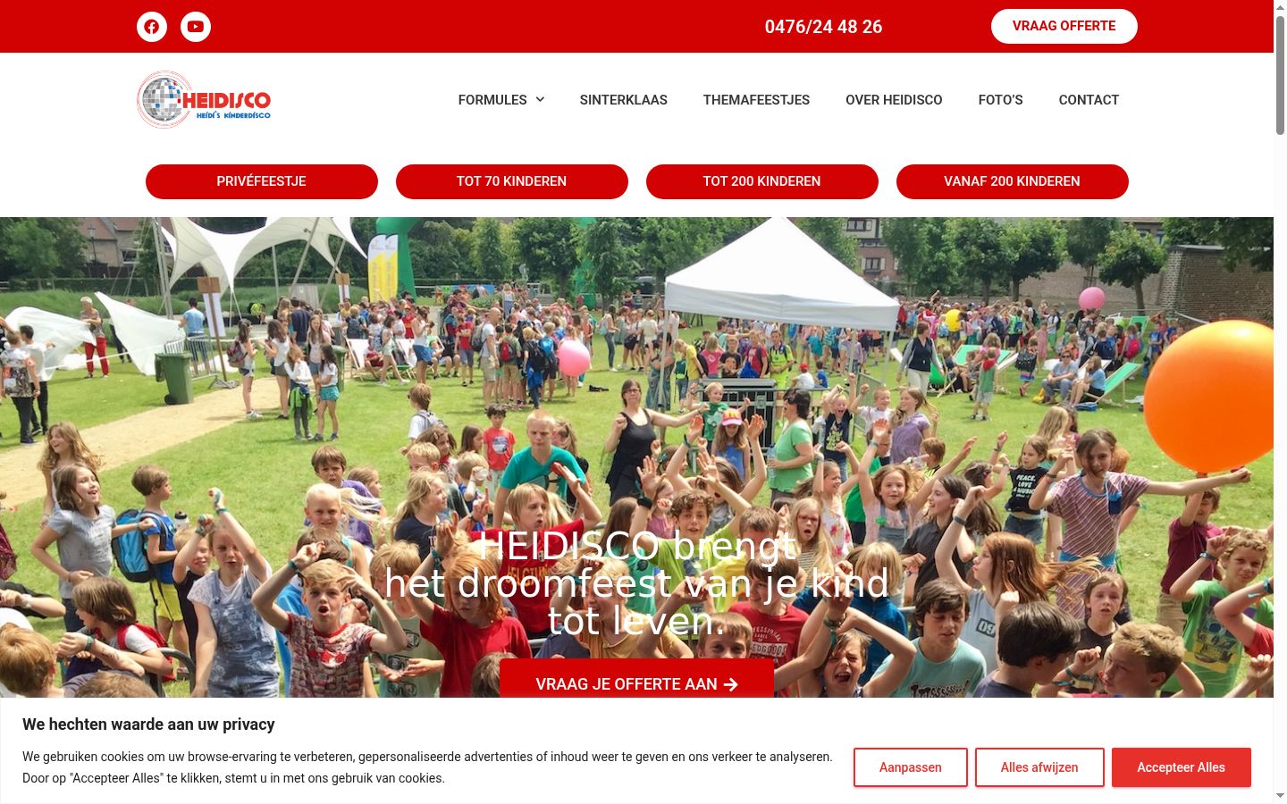 Screenshot of the consent banner shown before any interaction