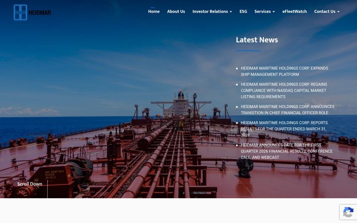Screenshot of heidmar.com
