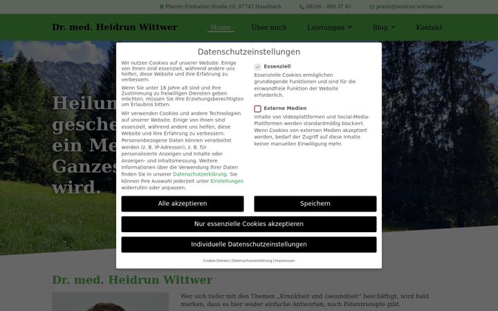 Posnetek zaslona heidrun-wittwer.de