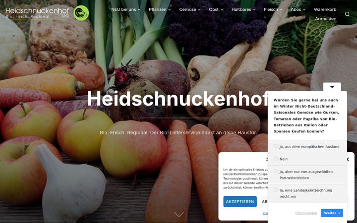 Screenshot of heidschnuckenhof-shop.de