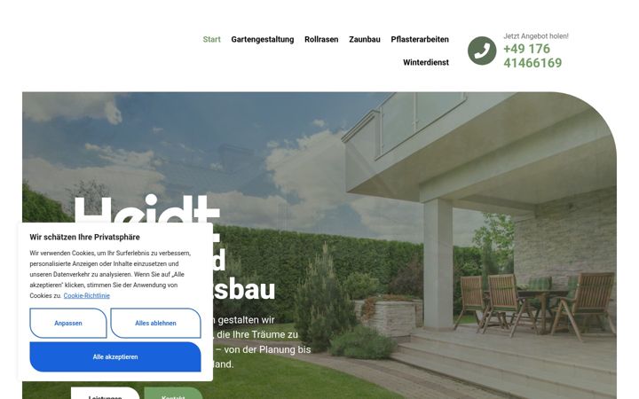 Screenshot of heidt-gartenbau.de