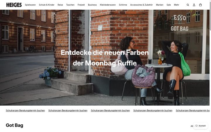 Posnetek zaslona heiges.de