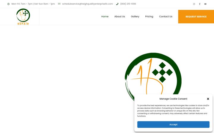 Screenshot of heighqualityenterprisellc.com