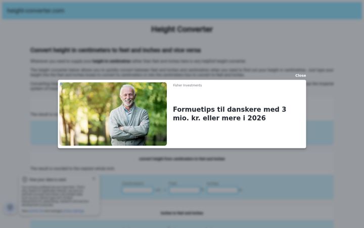 Screenshot of height-converter.com
