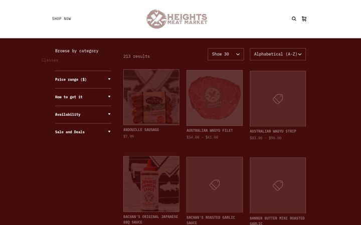 Screenshot of heights-meat-market.square.site