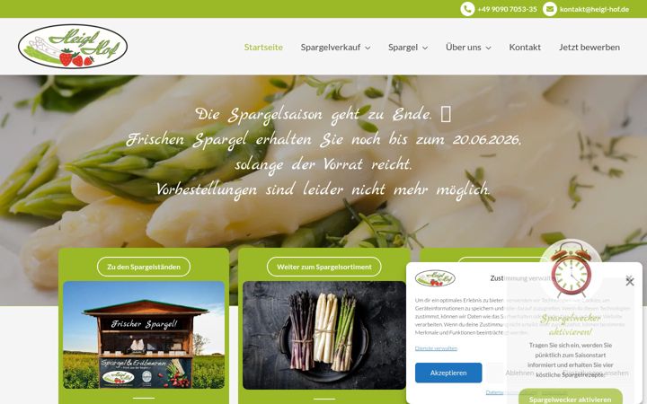 Posnetek zaslona heigl-hof.de