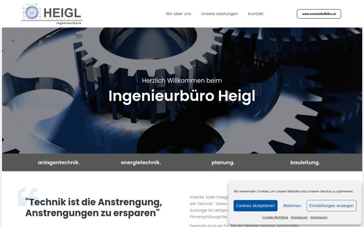 Screenshot of heigl-technik.at
