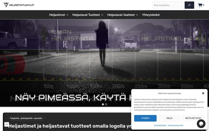 Screenshot of heijastintukku.fi