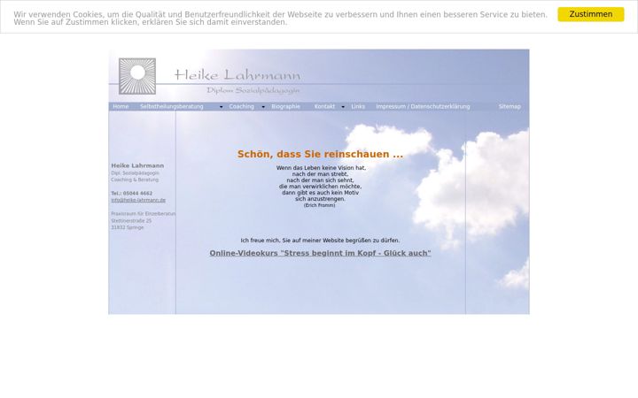 Screenshot of heike-lahrmann.de