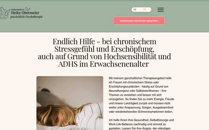 Posnetek zaslona heike-obermeier.de