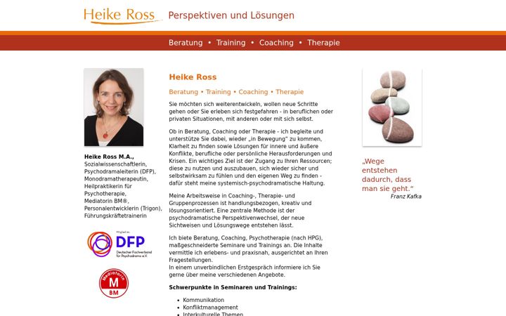 Screenshot of heike-ross.de