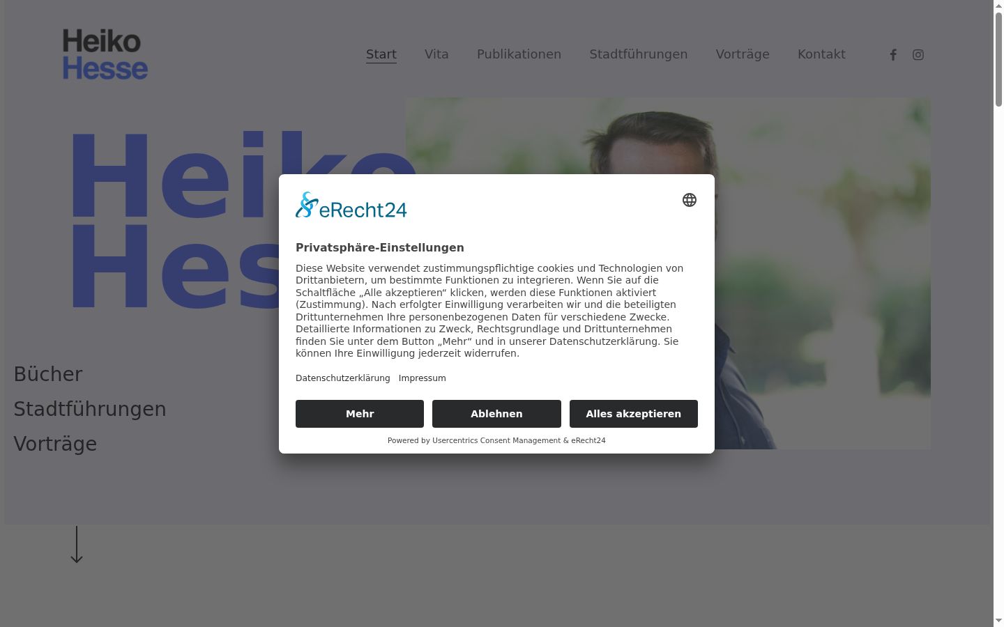 Capture d'écran de la bannière de consentement affichée avant toute interaction