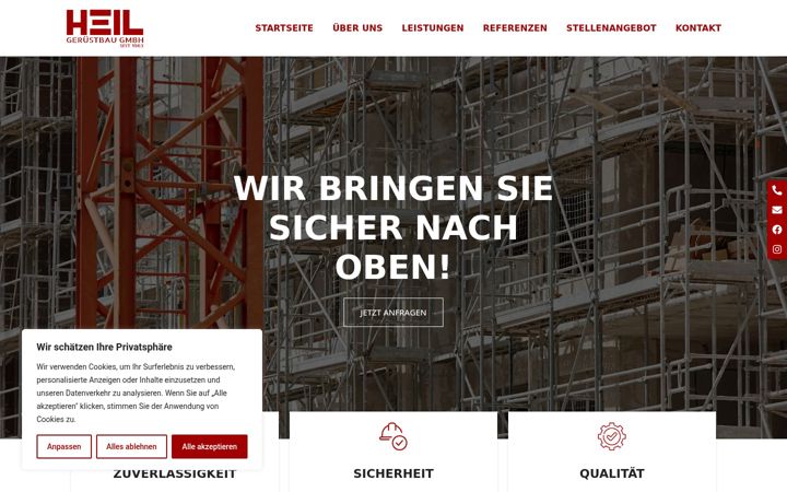 Screenshot of heil-geruestbau.de