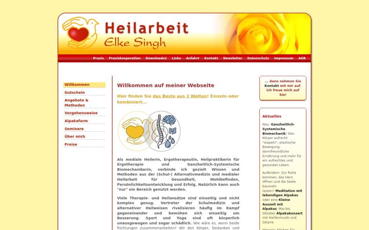 Screenshot of heilarbeit-elkesingh.de