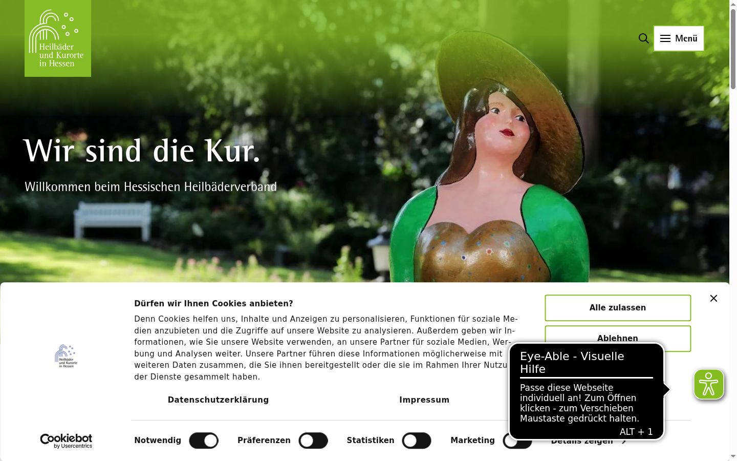 Screenshot van de toestemmingsbanner zoals getoond vóór enige interactie