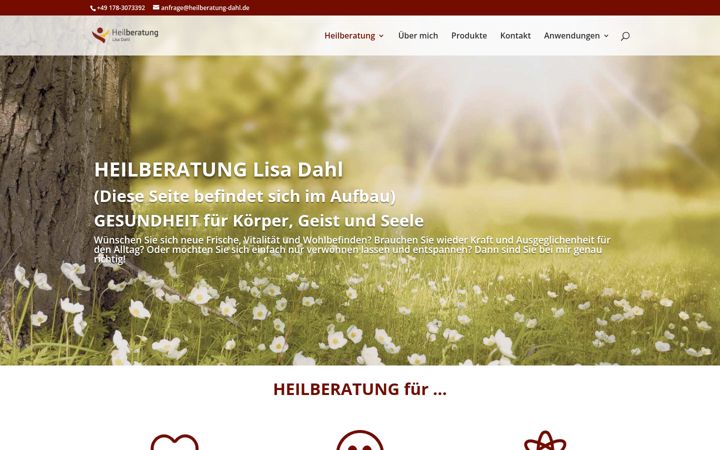 Screenshot of heilberatung-dahl.de