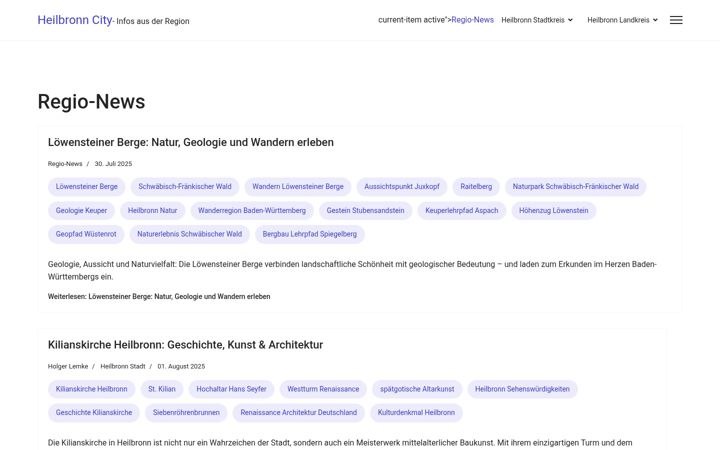 Screenshot ta' heilbronn-city.de