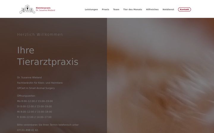 Screenshot of heilbronn-tierarzt.de