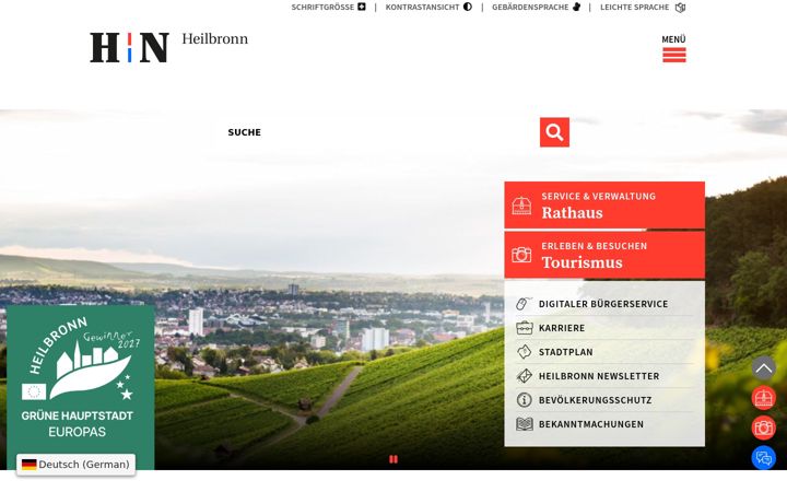 Screenshot of heilbronn.de