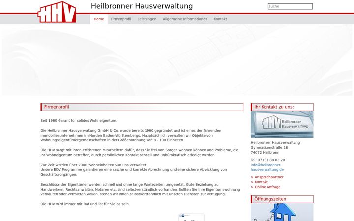 Screenshot ta' heilbronner-hausverwaltung.de