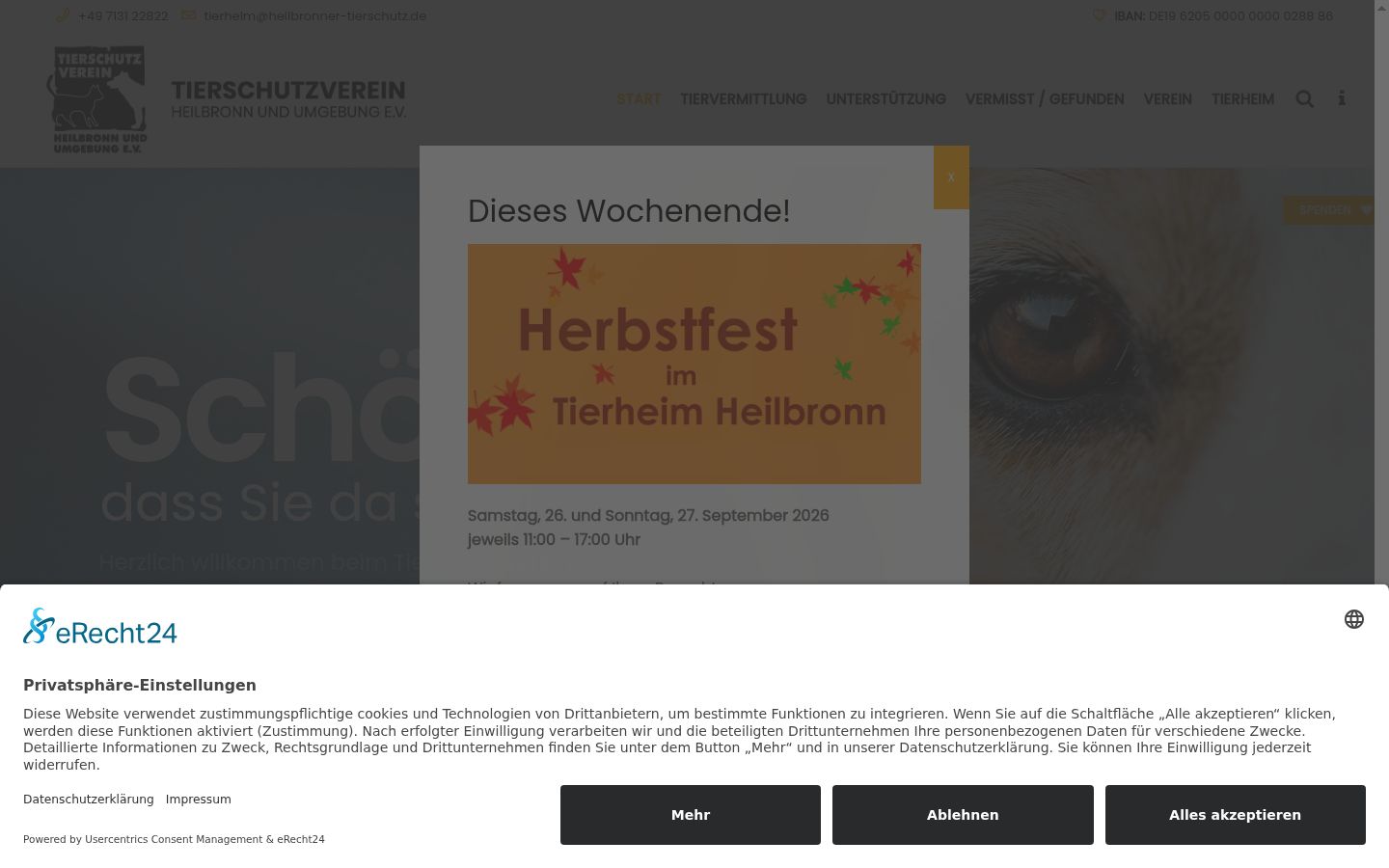 Screenshot van de toestemmingsbanner zoals getoond vóór enige interactie
