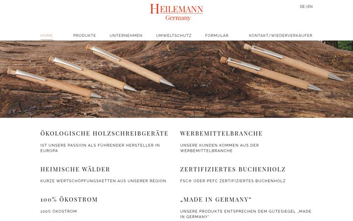 Screenshot of heilemann-germany.de