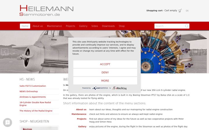 Captură de ecran a heilemann-sternmotoren.de