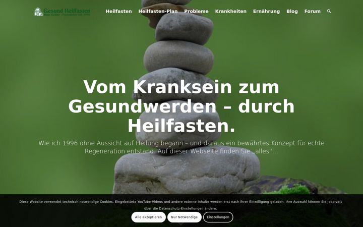 Screenshot of heilfasten-anleitung.de