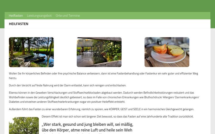 Screenshot of heilfasten-im-spreewald.de