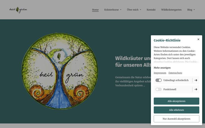 Screenshot of heilgruen.com