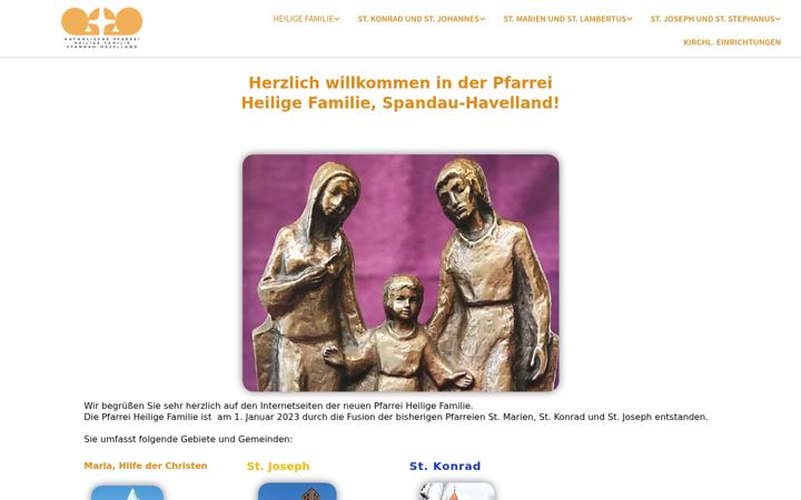 Captură de ecran a heilige-familie-spandau.de
